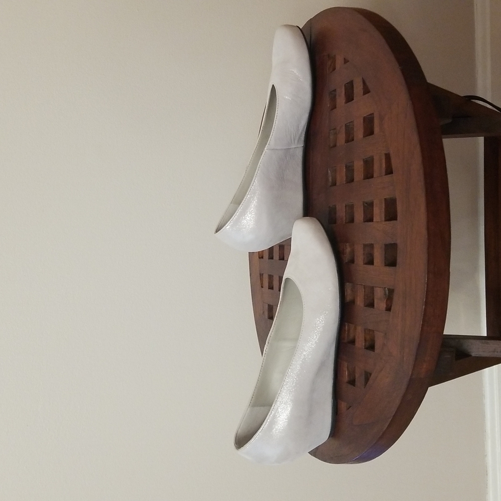 Hogl Lame Silver Low Wedge size 8.0/8.5 (UK 5.5)